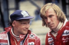 Nikki Lauda & James Hunt, 1977.